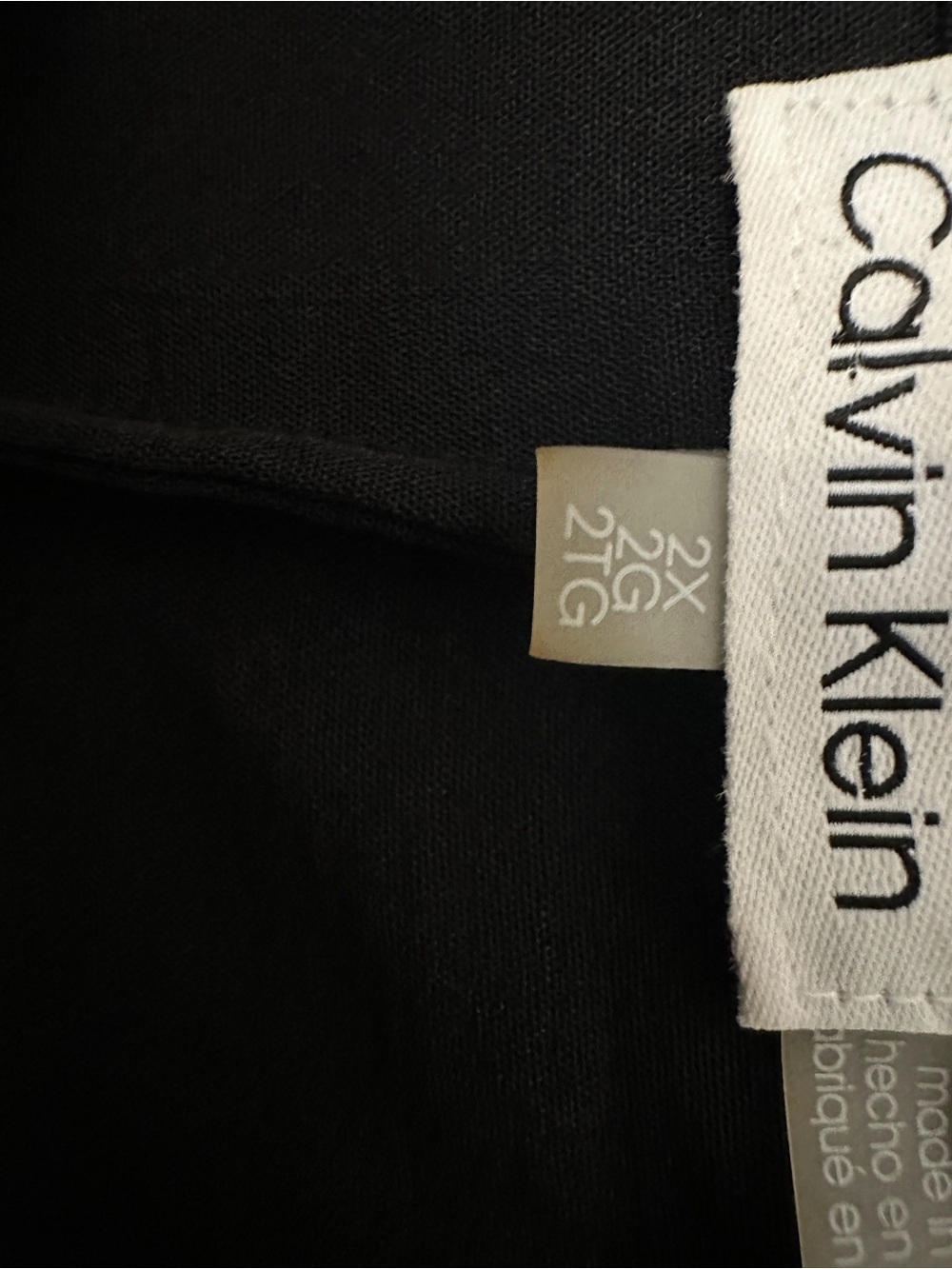 Calvin Klein Black Oversized Blouse 2X Plus Size Relaxed Fit Minimalist - Picture 6 of 11